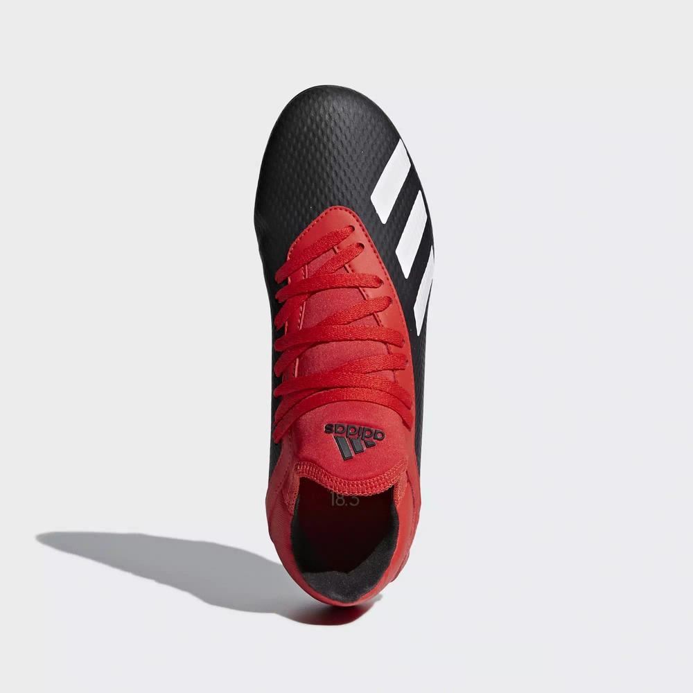 Adidas X 18.3 Firm Ground Tacos de Futbol Negros Para Niño (MX-71350)